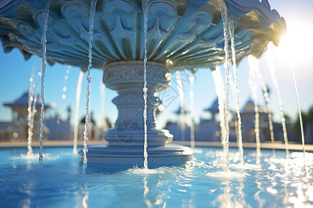 水柱素材户外喷泉的细节背景