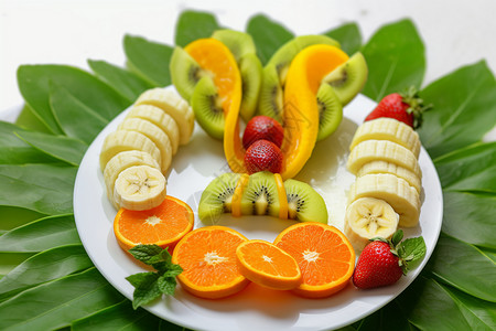 水果创意拼盘饭后水果创意摆盘背景