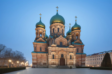 地标性俄式教堂图片