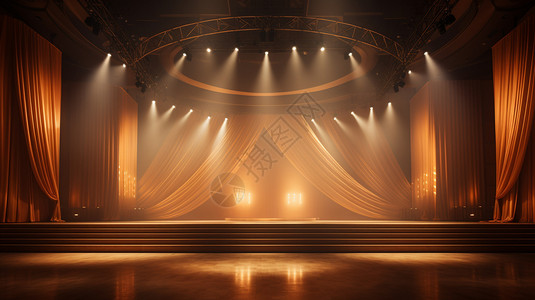 宴会厅舞台布景背景图片