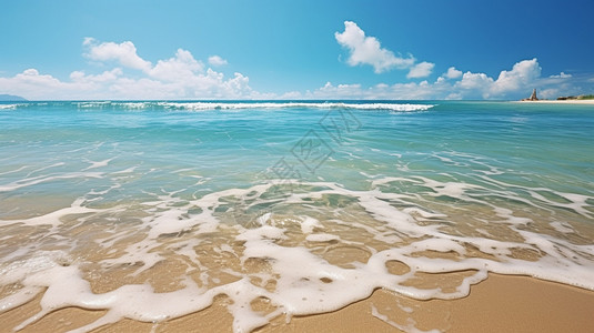 美丽的夏日沙滩图片