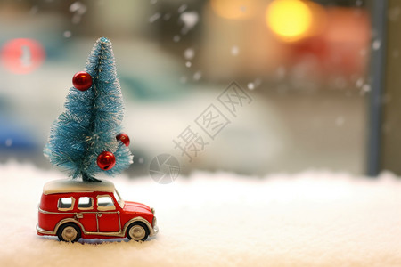 迷你圣诞树圣诞装饰的创意背景设计图片