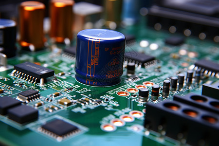 微处理器的电子元件背景图片