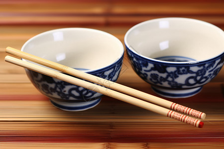 中式餐具背景图片