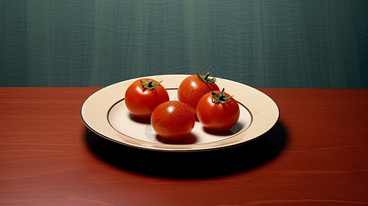 盘子里的樱桃番茄图片