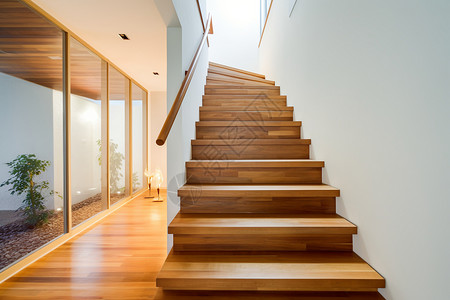 木质楼梯建筑内部的楼梯设计图片
