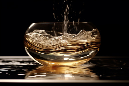 子水缸水缸中波动的水设计图片