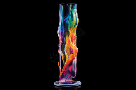 抽象彩虹液体玻璃瓶图片