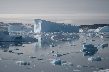 南极的融冰背景