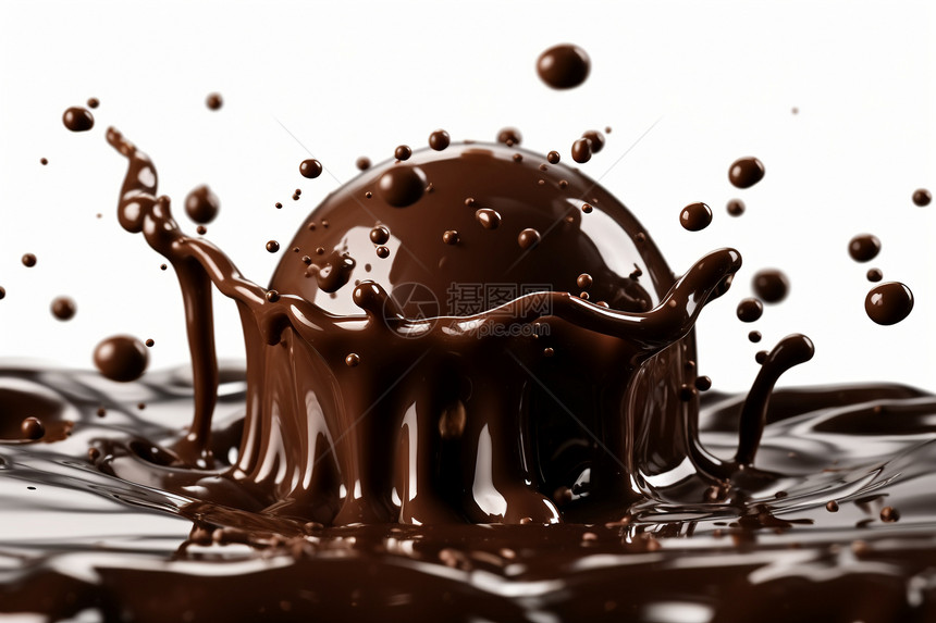 融化的巧克力图片