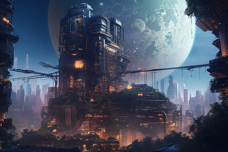 宇宙的未来城市图片