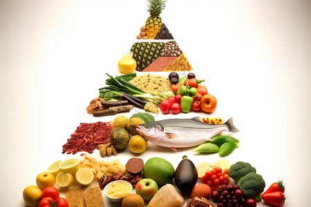 营养金字塔食物的热量金字塔设计图片