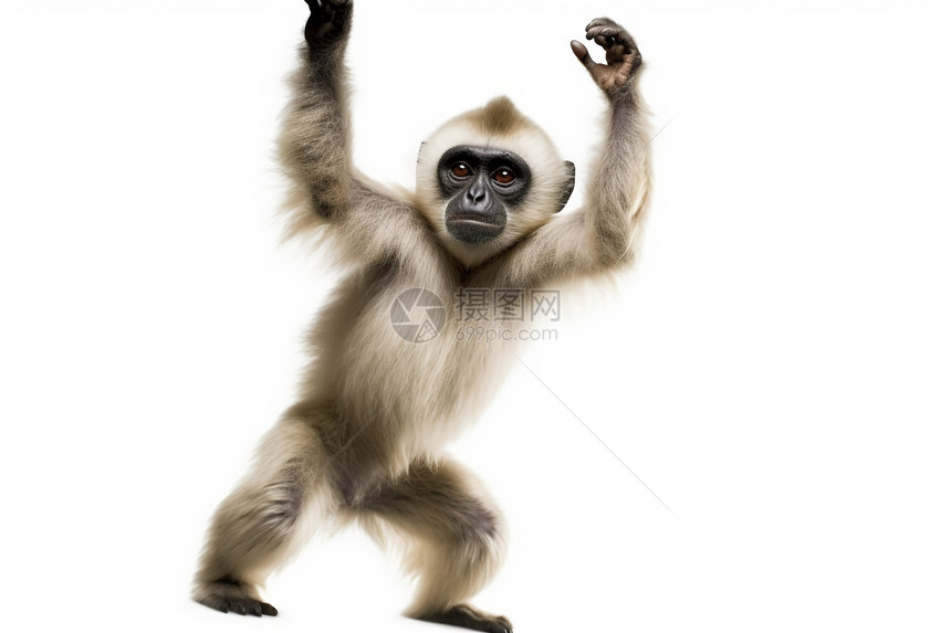 举起手臂的猴子图片
