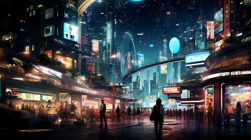 科技未来感城市图片