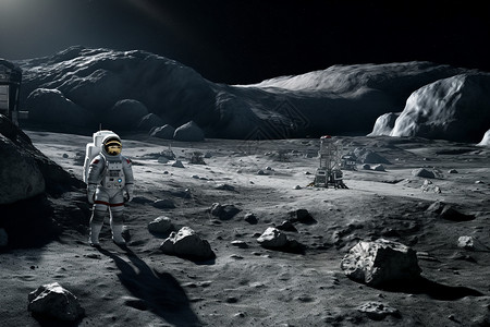 宇航员太空漫步背景图片