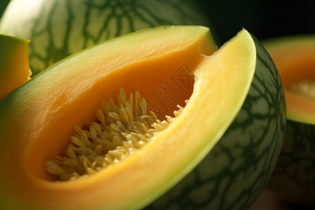 哈密瓜水果背景图片