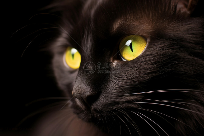 黑色宠物猫图片