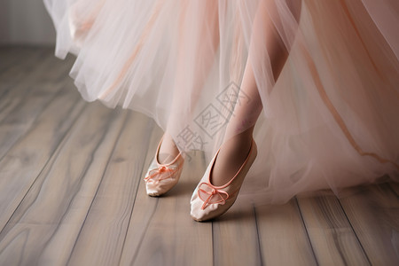 芭蕾舞演员腿部特写背景图片