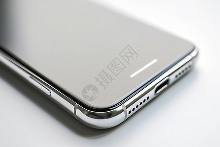 银灰色的智能手机背景图片