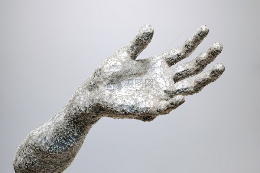 3D制作的立体手掌图片