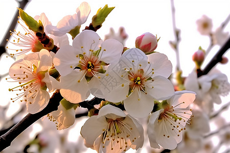 春天里的花朵背景图片