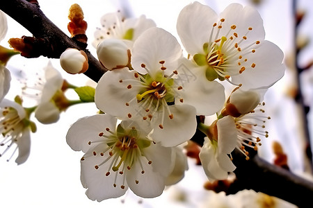 白色杏花背景图片