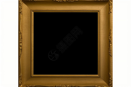 金色木框空白创意背景图片