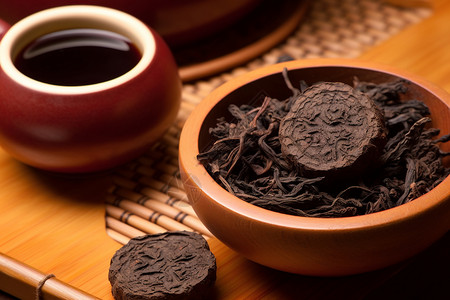 传统的云南普洱茶图片