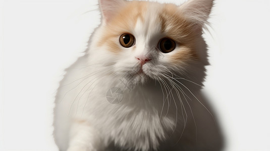 白色背景的小猫背景图片