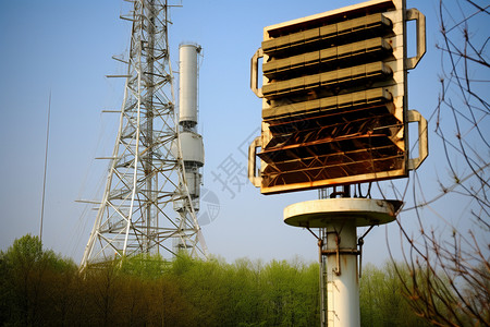 室外信号接收塔背景图片