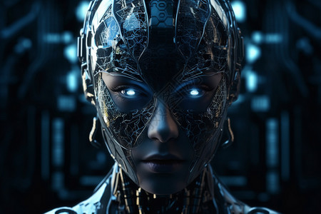波赛东金属面具未来派机械机器人设计图片