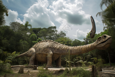 古生物学恐龙公园背景图片