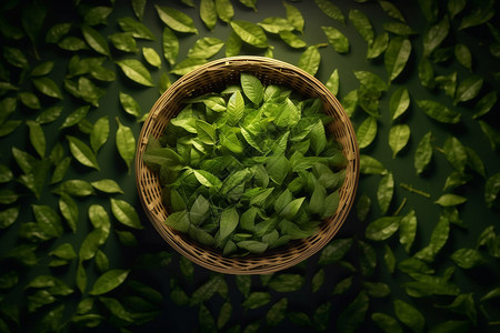 农村种植的绿茶图片
