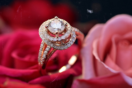 耀眼的结婚戒指背景图片