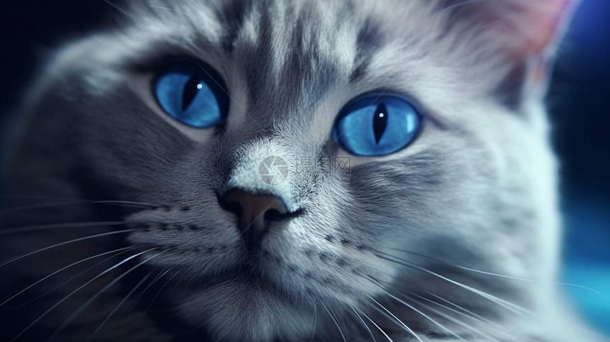蓝眼睛的小猫咪图片