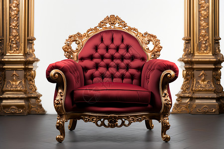 皇室背景豪华的皇室扶手椅设计图片