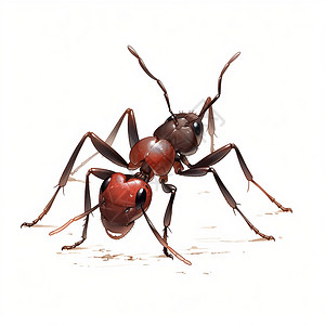 蚁群白色背景下的蚂蚁插画