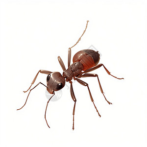 棕色朴素科技感手绘蚂蚁展示图插画