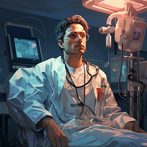 医院的急诊医生插图图片
