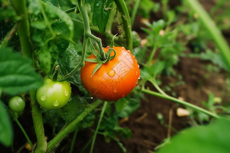 户外番茄作物培育图片
