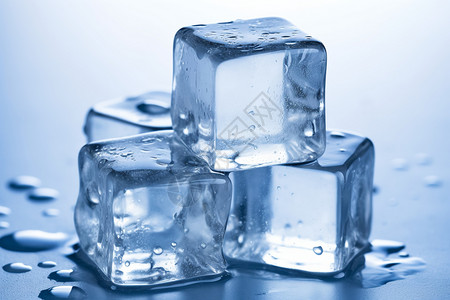 融化冰块冷冻的冰块设计图片