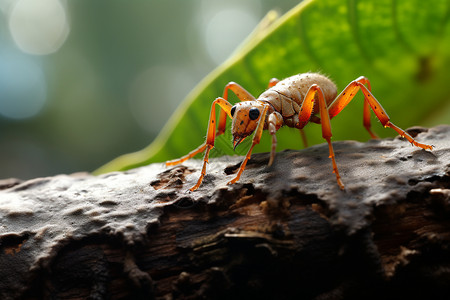 树上的红蚂蚁背景