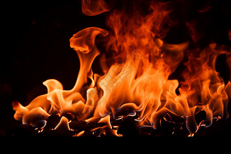壁炉里的火壁炉燃烧的火焰设计图片