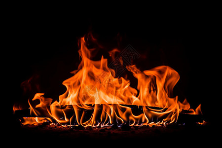 壁炉里的火燃烧的火焰设计图片