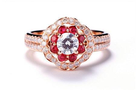 红宝石银钻戒精美的宝石戒指背景