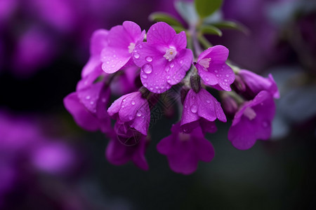 丁香三朵花瓣紫色的丁香背景