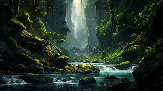 自然生长的雨林图片