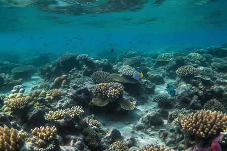 海底珊瑚景色背景图片