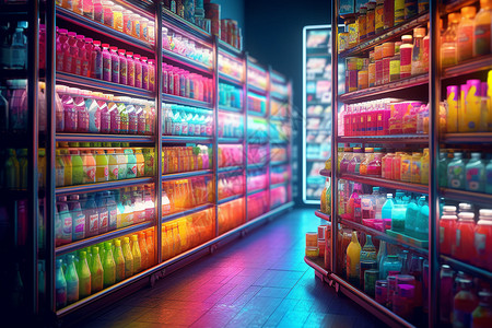 冰箱饮料超市冒险设计图片