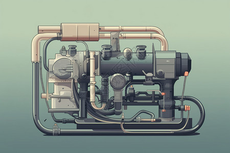燃油泵复杂的管道图片